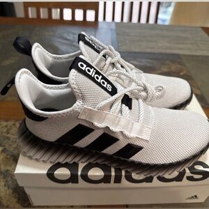 Mens Adidas Kaptir 3.0 White Black Running Shoes Size 9